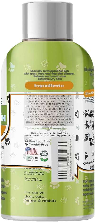 Oatmeal Dog Shampoo and Conditioner for Allergies, Itching and Sensitive Skin - Smelly, Itchy Pet Cleaning Supplies - Puppy Wash, Anti Itch and Dandruff, All Natural Formula - with Omega 3's - Image 2