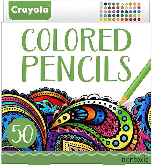 Crayola Colored Pencils For Adults (50ct), Colored Pencil Set for Adult Coloring Books, Coloring Set, Gift for Teens & Adults [Amazon Exclusive] - Image 1