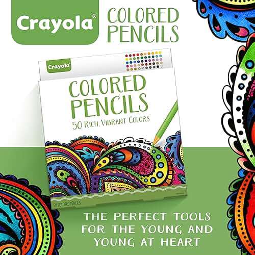 Crayola Colored Pencils For Adults (50ct), Colored Pencil Set for Adult Coloring Books, Coloring Set, Gift for Teens & Adults [Amazon Exclusive] - Image 5