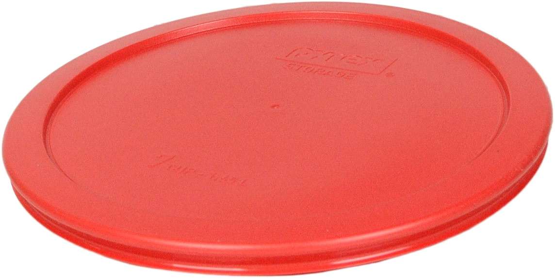 Pyrex 7402-PC Red Food Storage Replacement Lid (This Lid Fits the Pyrex 7402 6-Cup SCULPTED MIXING BOWL and 7203 7-Cup Glass Bowl) (4 Pack) - Made in USA - Image 3
