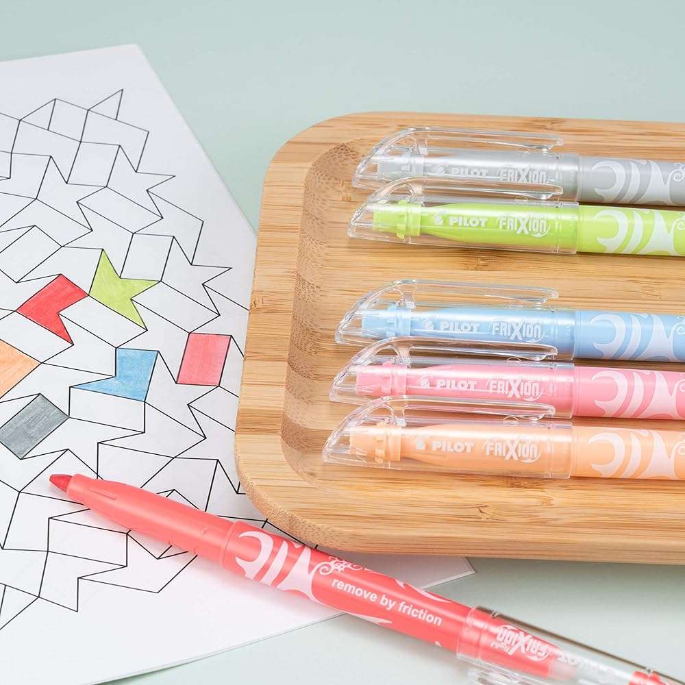Pilot FriXion Light Pastel Collection Erasable Highlighters, Chisel Tip, Highlighter Pens, Assorted Color Inks, 5-Pack - Image 7