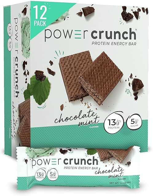 Power Crunch Protein Energy Wafer Bars, Chocolate Mint, 1.4 Ounce (12 Count) - Image 1