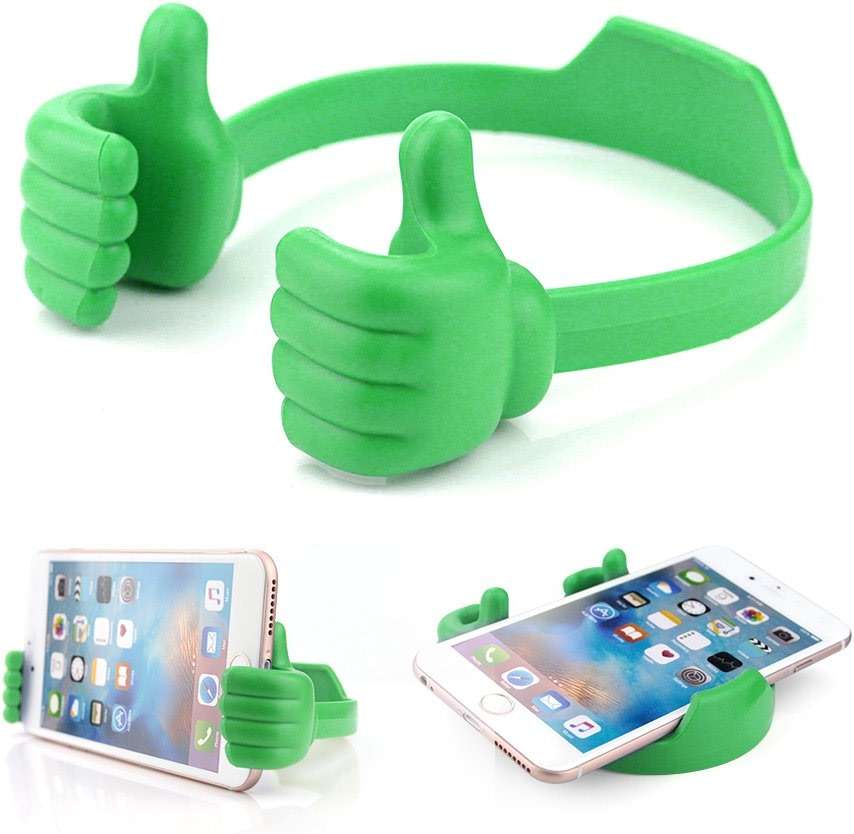 BUTEFO Thumbs up Cell Phone Holder Adjustable Silicone Tablet Stand Portable Desktop OK Stands Compatible for iPhone iPad Samsung Motorcycle Google TCL (Multi Colors, 8) - Image 4
