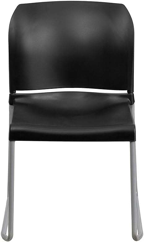 Flash Furniture Hercules Series Contoured Stacking Chairs for Waiting Rooms and Offices, Ergonomic Lobby Chairs with Curved Back, Set of 5, Black - Image 13