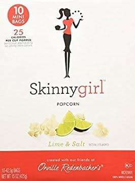 Skinny Girl Lime & Salt Popcorn 10 Mini Bags, 15oz - Image 1
