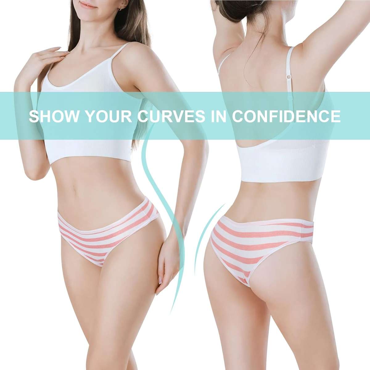 Hot Cute Japanese Style Blue&pink Stripe Panties Bikini Cosplay Cotton Underwear Blue/Pink (Thong? Free Size - Image 6