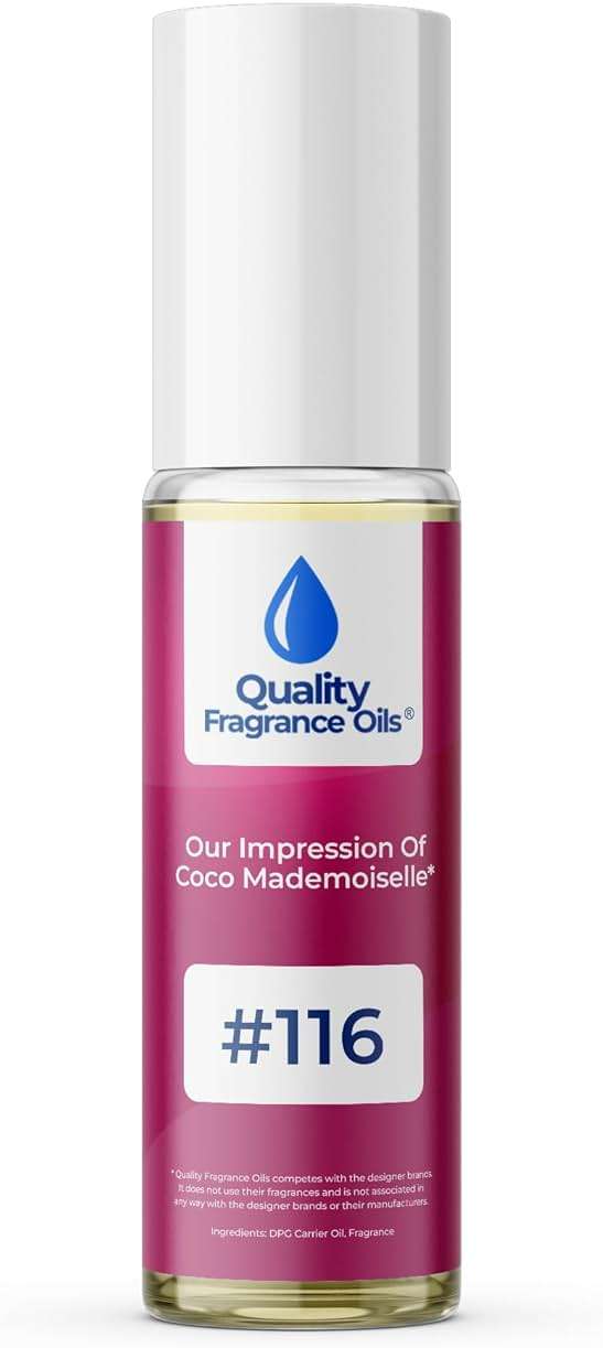 Quality Fragrance Oils' Coco Mademoiselle Impression #116 | Long-Lasting Perfume Oil, Alcohol-Free, Strong Scent, 10ml Roll-On | Affordable Alternative to Designer Fragrances - Image 1