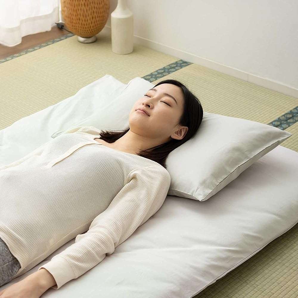 EMOOR Zip Cover for Japanese Futon Mattress PRESSO Full/Full XL Made in Japan 100% Cotton (Gray), Zipper-Closure Tatami Floor Sleeping Mat Protector - Image 2
