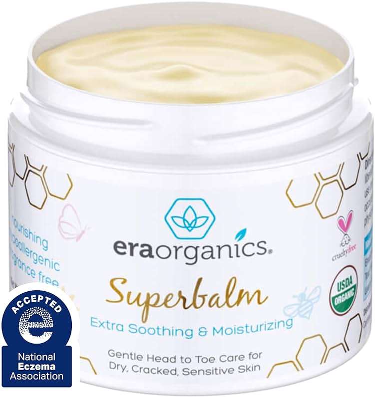 Era Organics Healing Ointment for Babies - USDA Certified Organic Natural Moisturizer Gentle on Sensitive Skin Prone To Baby Eczema, Cradle Cap (Infant Seborrheic Dermatitis), Rashes, Hives 2oz - Image 1