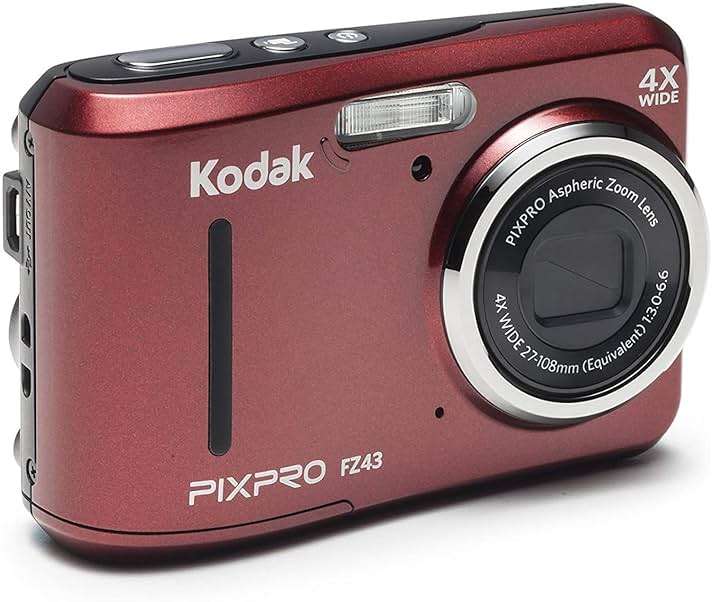 Kodak PIXPRO Friendly Zoom FZ43-RD 16MP Digital Camera with 4X Optical Zoom and 2.7" LCD Screen (Red) - Image 2