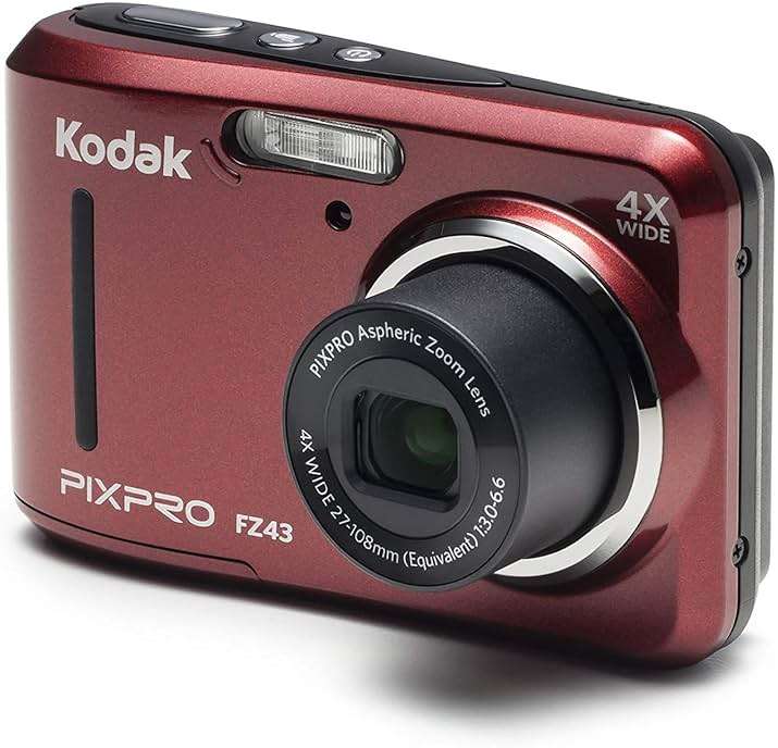 Kodak PIXPRO Friendly Zoom FZ43-RD 16MP Digital Camera with 4X Optical Zoom and 2.7" LCD Screen (Red) - Image 3