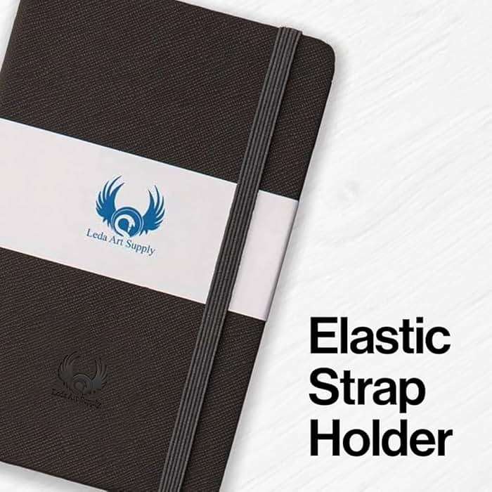 A5 Sketchbook, Lay Flat Softcover Sketch Book for Everyone, Ideal for Ink, Water Color, Pen, Pencils, 160 Tear Resistant Pages, Size: Medium, Leda Art Supply - Image 6