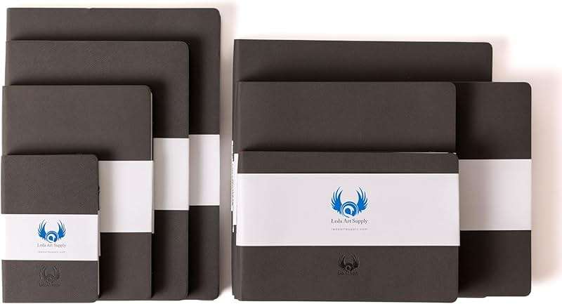 A5 Sketchbook, Lay Flat Softcover Sketch Book for Everyone, Ideal for Ink, Water Color, Pen, Pencils, 160 Tear Resistant Pages, Size: Medium, Leda Art Supply - Image 9