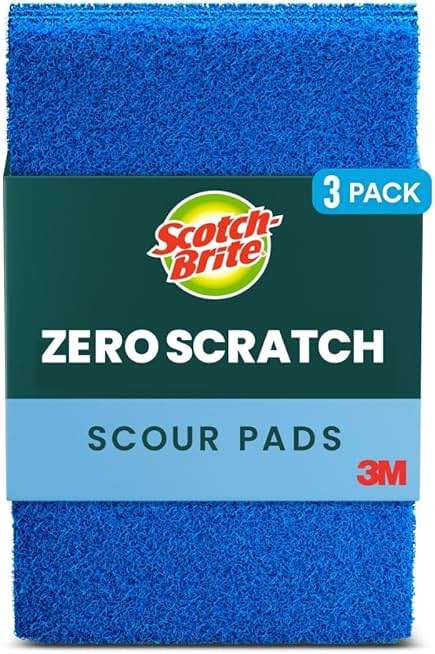 Scotch-Brite® Zero Scratch Scour Pad, 3 Scrubbing Pads, Non-Scratch Scouring Pads for Kitchen and Dish Cleaning - Image 1