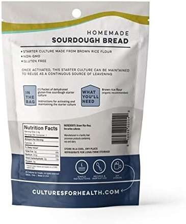 Cultures for Health Gluten Free Sourdough Starter | Heirloom Dehydrated Culture for Baking Gluten Free Bread | DIY Pasta, Pizza Dough, Pie Crust, & More | Non-GMO Prebiotic Sourdough Bread - Image 2