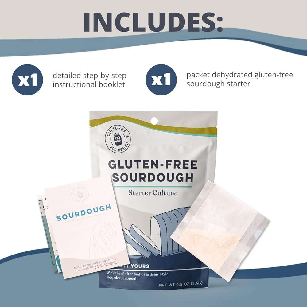 Cultures for Health Gluten Free Sourdough Starter | Heirloom Dehydrated Culture for Baking Gluten Free Bread | DIY Pasta, Pizza Dough, Pie Crust, & More | Non-GMO Prebiotic Sourdough Bread - Image 3