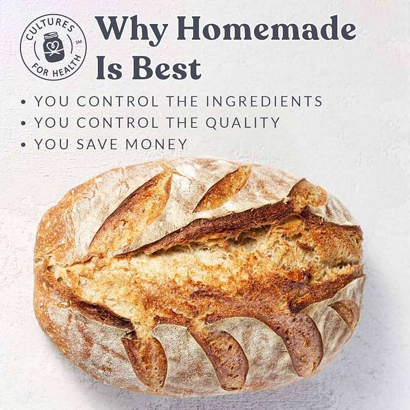 Cultures for Health Gluten Free Sourdough Starter | Heirloom Dehydrated Culture for Baking Gluten Free Bread | DIY Pasta, Pizza Dough, Pie Crust, & More | Non-GMO Prebiotic Sourdough Bread - Image 5