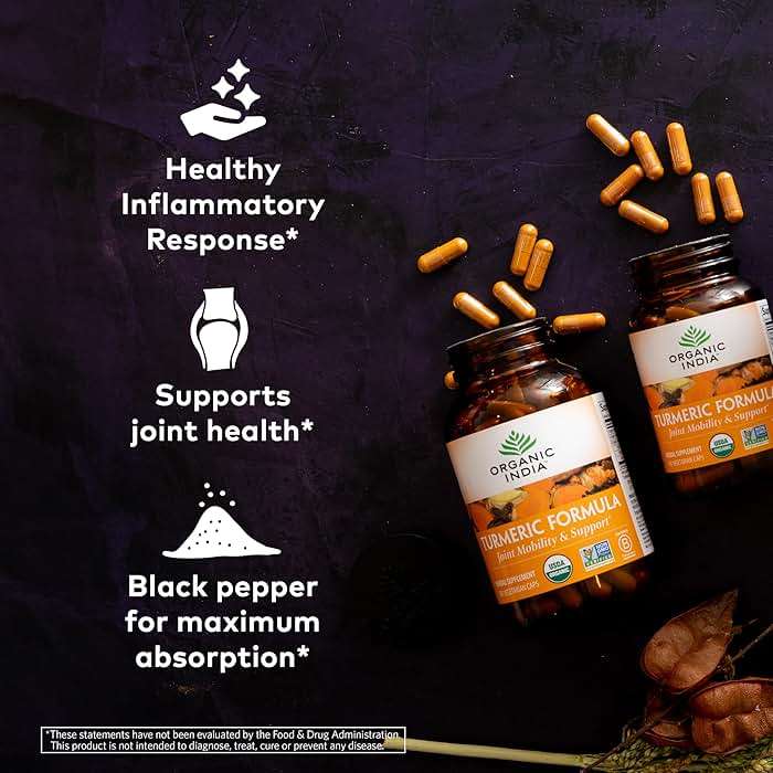 ORGANIC INDIA Turmeric Curcumin Herbal Supplement - Joint Mobility & Immune Support, Healthy Inflammatory Response, Whole Root Supplement, Trikatu, USDA Certified Organic, Non-GMO - 180 Capsules - Image 3
