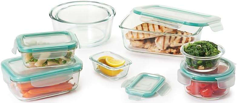 OXO Good Grips 4 Cup Smart Seal Leakproof Glass Round Airtight Food Storage Container - Image 8