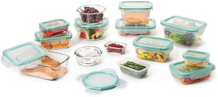 OXO Good Grips Smart Seal Leakproof Airtight Glass & Plastic Food Storage Container Set - Image 1