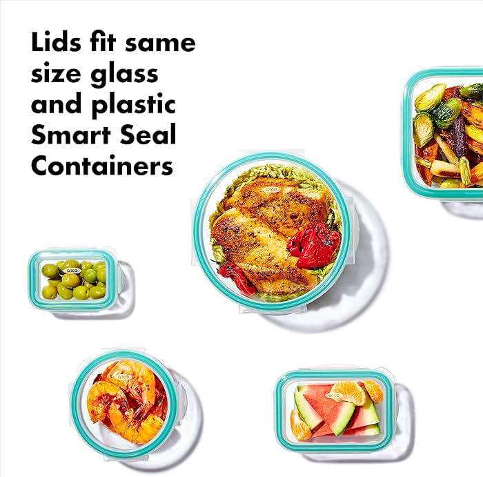 OXO Good Grips Smart Seal Leakproof Airtight Glass & Plastic Food Storage Container Set - Image 4