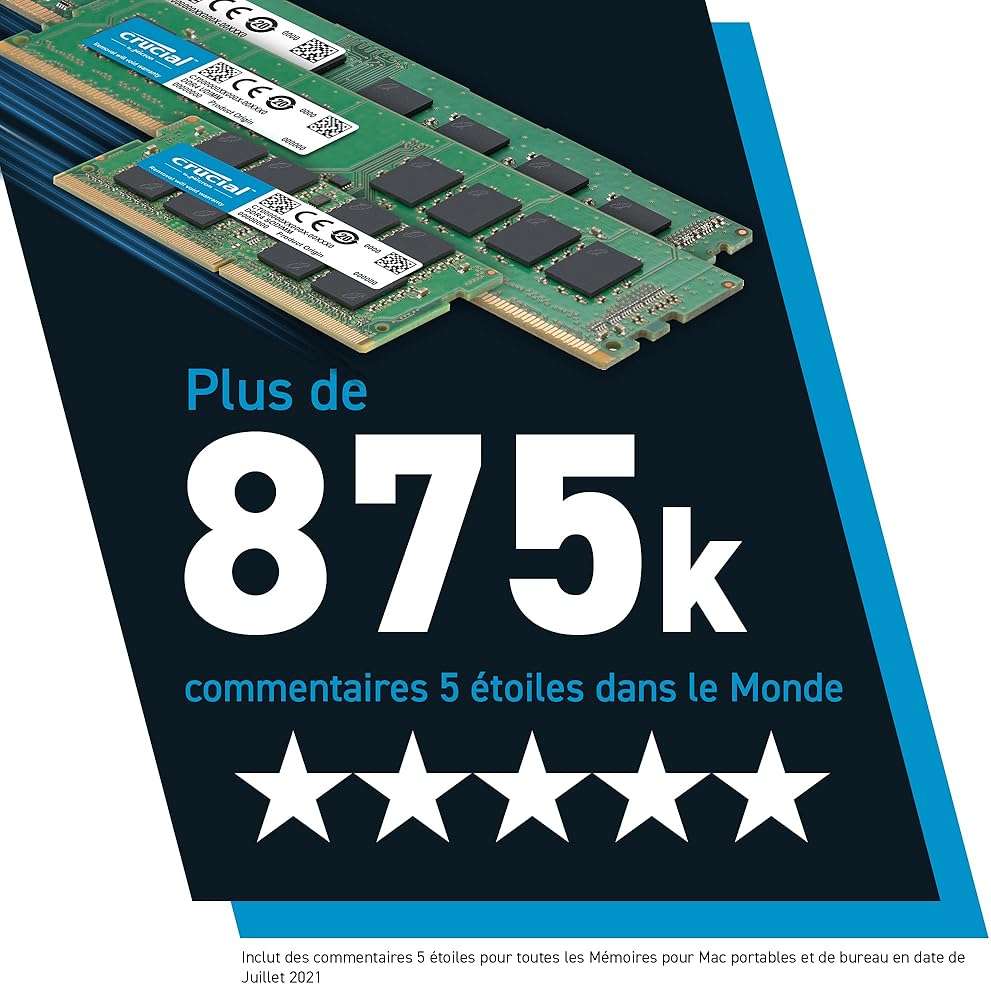 Crucial 32GB Kit (16GBx2), 288-pin DIMM, DDR4 PC4-19200, - Image 3