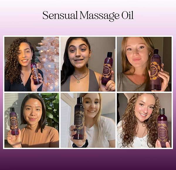 Aromatherapy Sensual Massage Oil for Couples - Relaxing Lavender Massaging Oil for Massage Therapy with Vitamin E Jojoba & Sweet Almond - Naturally Scented Vegan Non GMO & Gluten Free (8 Fl Oz) - Image 3