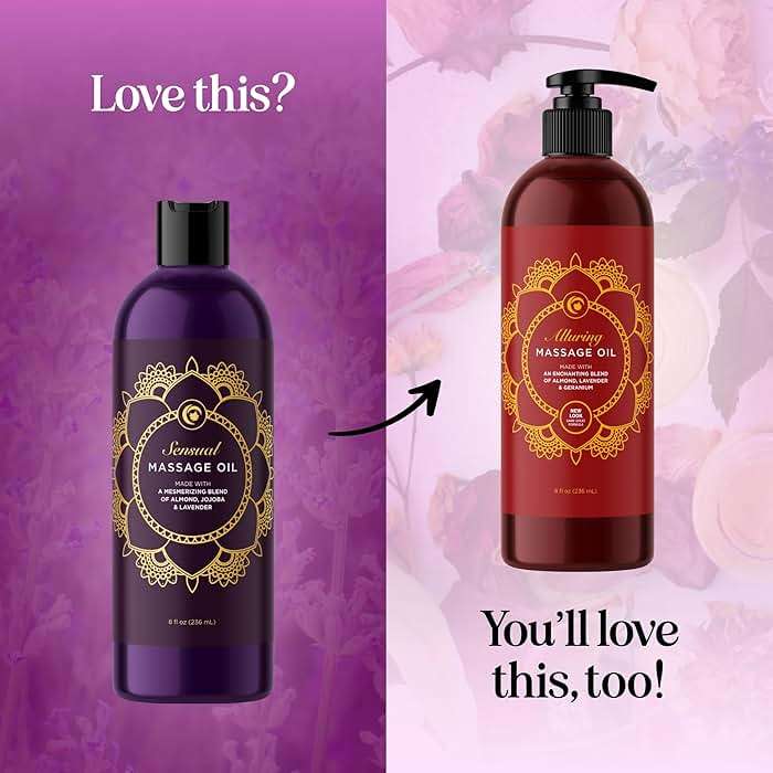 Aromatherapy Sensual Massage Oil for Couples - Relaxing Lavender Massaging Oil for Massage Therapy with Vitamin E Jojoba & Sweet Almond - Naturally Scented Vegan Non GMO & Gluten Free (8 Fl Oz) - Image 9