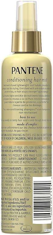 Pantene Pro-V Nutrient Boost Moisture Conditioning Mist Nourishing and Renewing Detangler, 8.5 fl oz | Detangler - Image 2