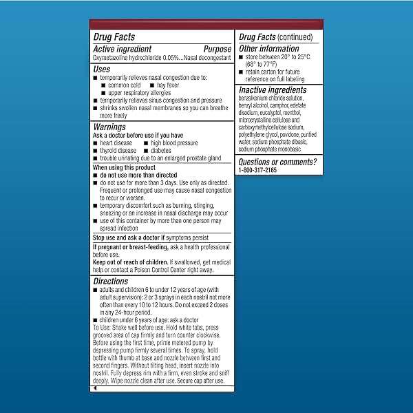Afrin Allergy Sinus Nasal Spray - Fast and Powerful Nasal Decongestion From Allergies, For Adults and Children 6 Years and Older, 0.50 Fl Oz (Pack of 1) - Image 8