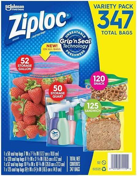 Ziploc Variety Total Bags, 347 Pack - Image 1
