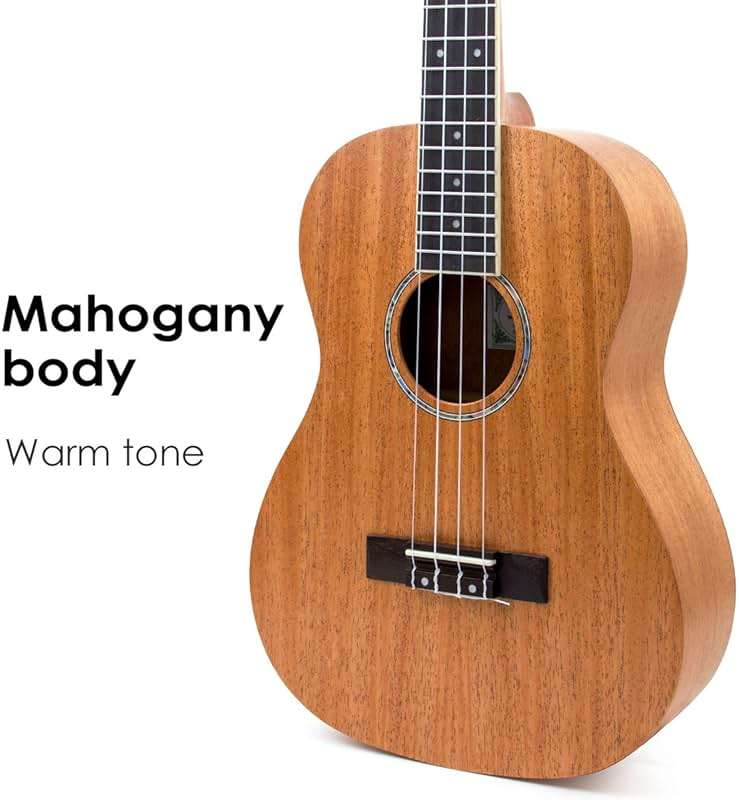 Kmise Baritone Ukulele 30 Inch Mahogany Ukelele 4 String Hawaii Guitar Uke G-C-E-A from Kmise - Image 7