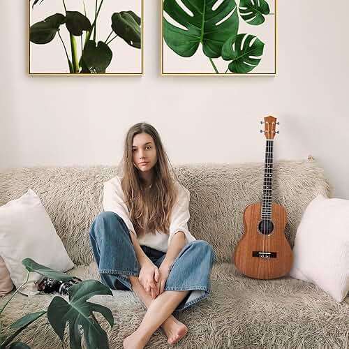Kmise Baritone Ukulele 30 Inch Mahogany Ukelele 4 String Hawaii Guitar Uke G-C-E-A from Kmise - Image 8