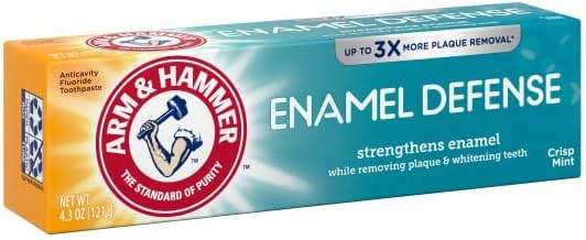 ARM & HAMMER Enamel Defense Fluoride Anticavity Toothpaste Fresh Mint 4.3 oz (Packs of 2) - Image 3