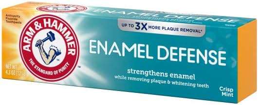 ARM & HAMMER Enamel Defense Fluoride Anticavity Toothpaste Fresh Mint 4.3 oz (Packs of 2) - Image 4