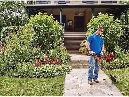 BLACK+DECKER 20V MAX Cordless String Trimmer and Edger, 12 Inch Weed Eater, 2-Speed Control Weed Wacker, 2 Batteries, Charger and Spool Included (LSTE525) - Image 11