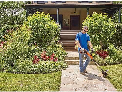 BLACK+DECKER 20V MAX Cordless String Trimmer and Edger, 12 Inch Weed Eater, 2-Speed Control Weed Wacker, 2 Batteries, Charger and Spool Included (LSTE525) - Image 12