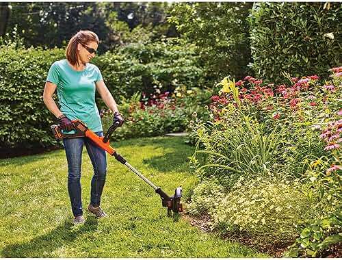 BLACK+DECKER 20V MAX Cordless String Trimmer and Edger, 12 Inch Weed Eater, 2-Speed Control Weed Wacker, 2 Batteries, Charger and Spool Included (LSTE525) - Image 13