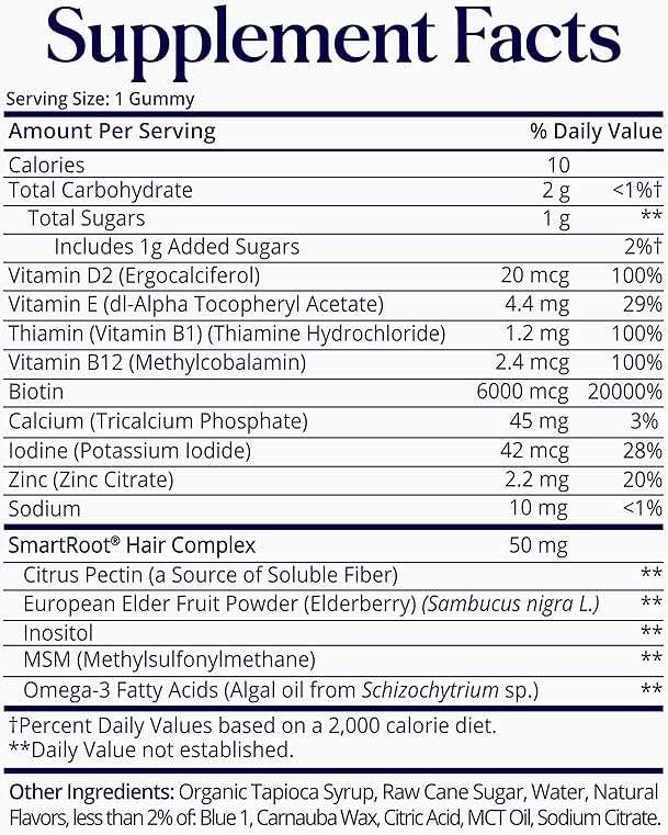 SugarbearPRO Hair Vitamin Gummy 2 Month Supply Extra Strength Biotin 6000mcg, Growth for Men & Women, Vegan Vitamin B12, MSM, Inositol, Omega 3, Elderberry, Certified Kosher, Halal, Cruelty-Free - Image 9