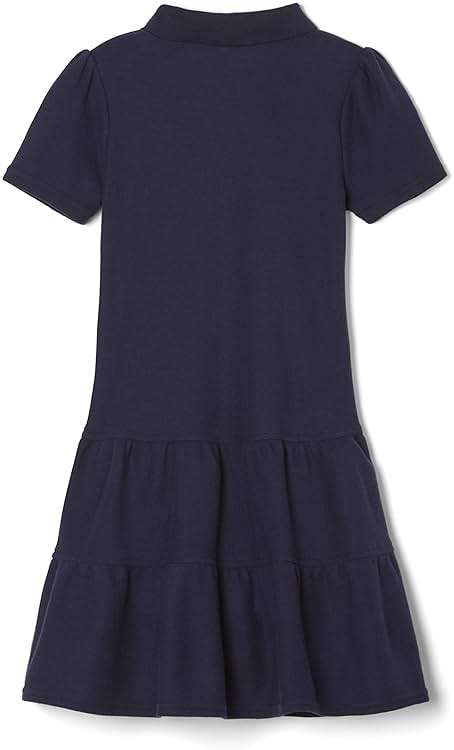 French Toast Girls Ruffle Pique Polo School Uniform Dress - Image 2