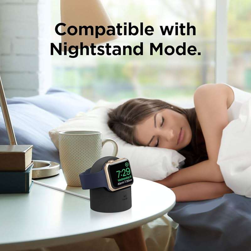 elago W2 Charger Stand Compatible with Apple Watch Series Ultra3/Ultra2/Ultra/11/10/9/8/7/6/5/4/3/2/1/SE3/SE2/SE1 (49mm, 46mm, 45mm, 44mm, 42mm, 41mm, 40mm, 38mm) - Image 2