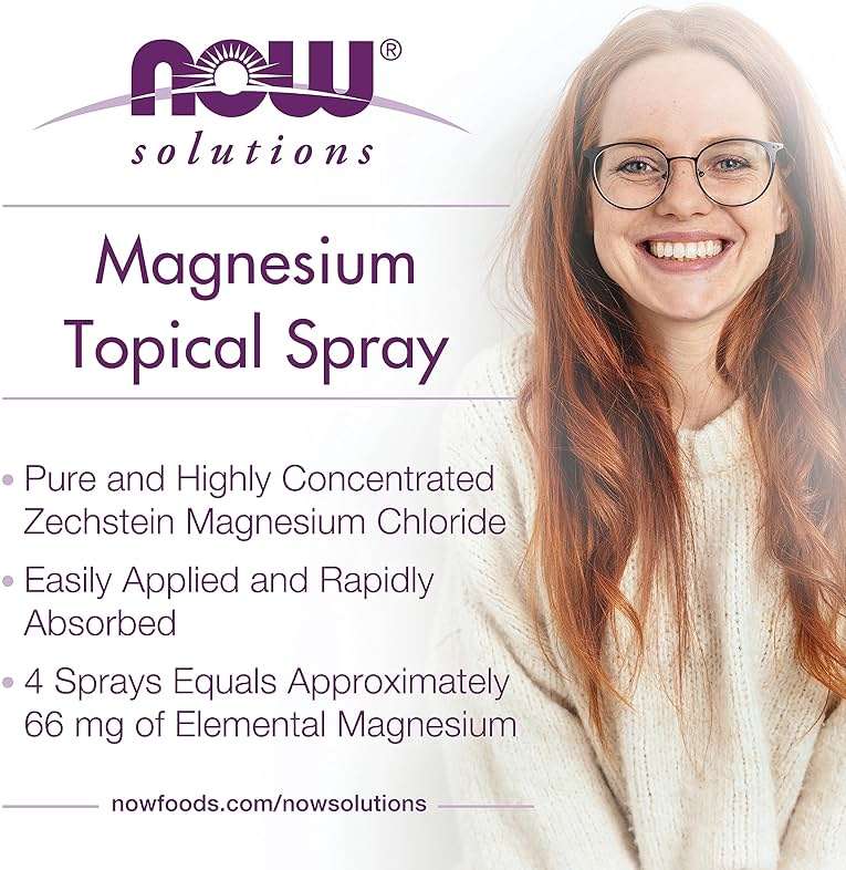 NOW Foods Solutions, Magnesium Topical Spray, from the Ancient Seabed, Highly Concentrated, 8 Fl Oz (Pack of 1) - Image 4