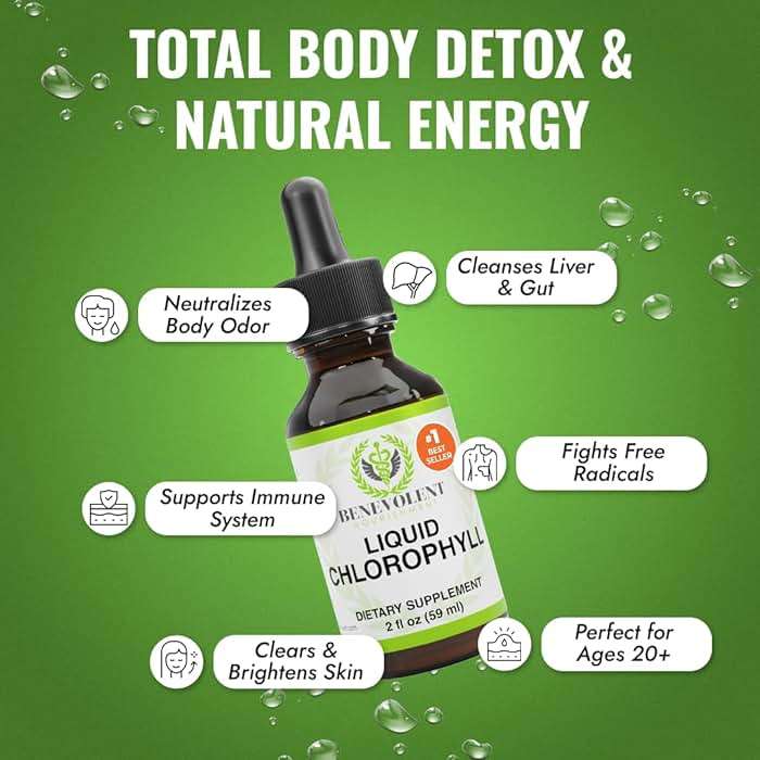 Benevolent Nourishment Chlorophyll Supplement, Detox & Immune Support, Internal Deodorizer, Liquid Drops - Image 3