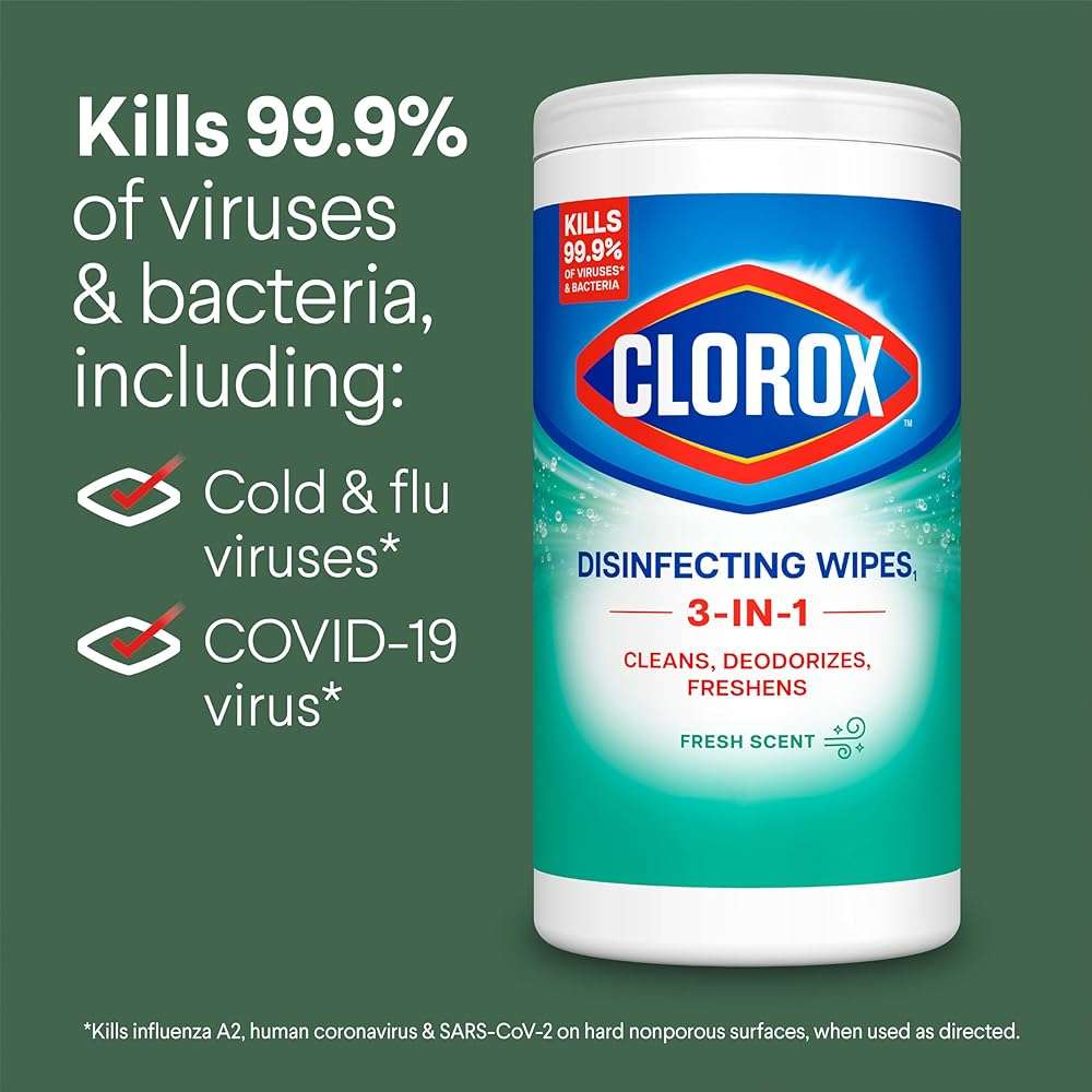 Clorox Fresh Scent Bleach Free Disinfecting Cleaning Wipes, 75 Count - Image 5
