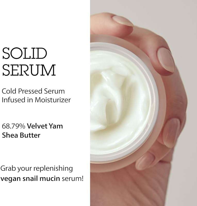 BLITHE Pressed Serum 68.79% Wild Yam Moisturizing Serum with Cream Texture for Women, Vegan Mucin Safe for Sensitive Skin, Korean Skincare 1.68 Fl Oz - Image 2