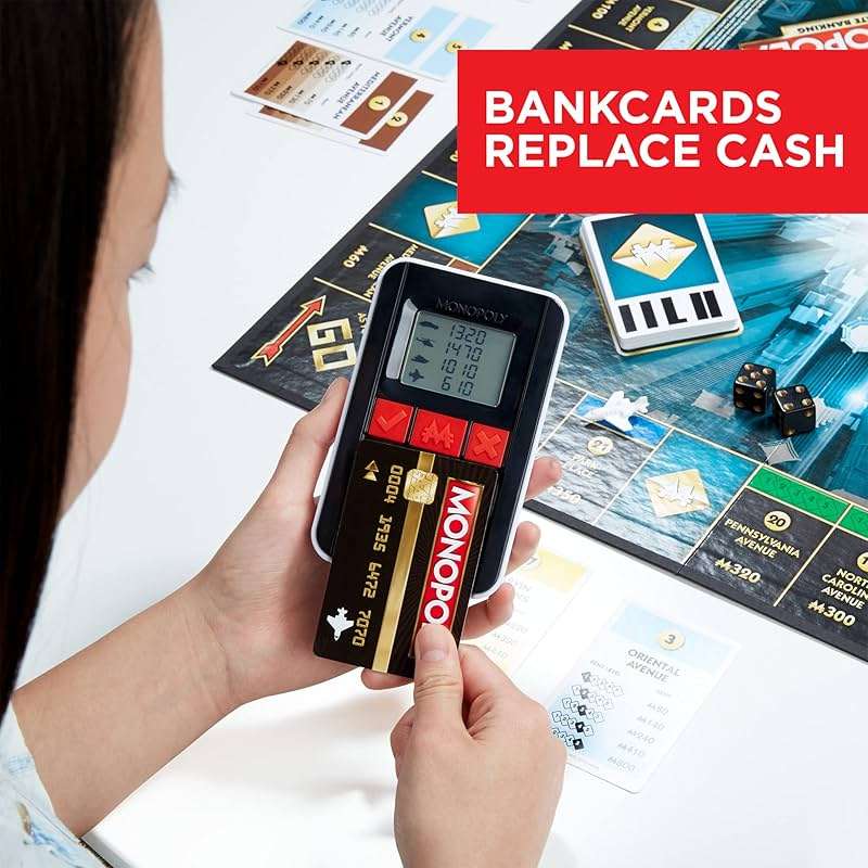Hasbro Gaming Monopoly Ultimate Banking Edition Board Game for Families and Kids Ages 8 and Up, Electronic Banking Unit (Amazon Exclusive) - Image 5