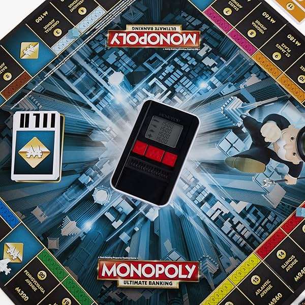 Hasbro Gaming Monopoly Ultimate Banking Edition Board Game for Families and Kids Ages 8 and Up, Electronic Banking Unit (Amazon Exclusive) - Image 9