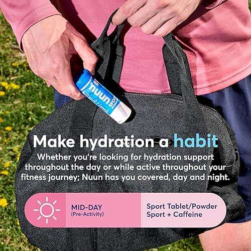 Nuun Sport Electrolyte Tablets with Magnesium, Calcium, Potassium, Chloride & Sodium, Gluten Free & Vegan, Mixed Flavors, 6 Pack (60 Servings Total) - Image 4
