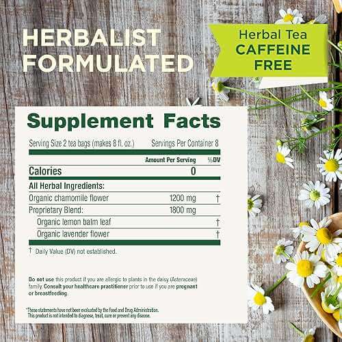 Traditional Medicinals Organic, Chamomile & Lavender - Chamomile Tea Supporting Stress Relief and Relaxation - Kosher, Non-GMO, Caffeine-Free, Compostable - 16 Tea Bags - Image 2