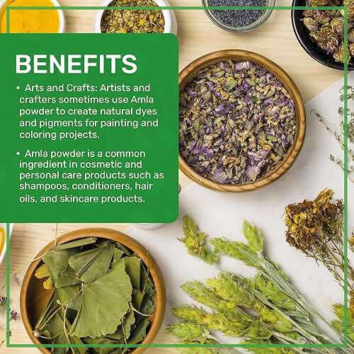 Jiva Organics Organic Pure Amla Berry Powder, 7 Ounce - Food Grade & Non-GMO - for Cooking & Beauty Care - Image 4